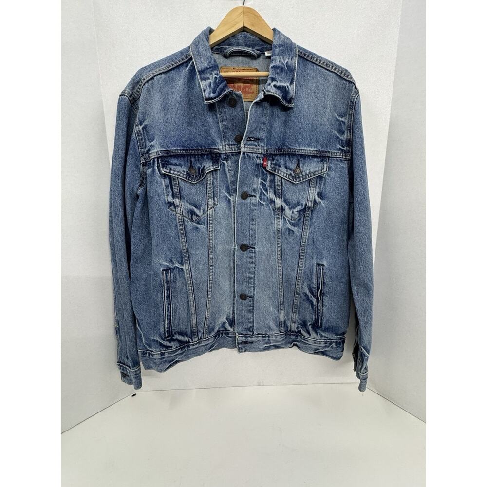 Levi’s Dark Wash Denim Trucker Jacket Men’s Size L